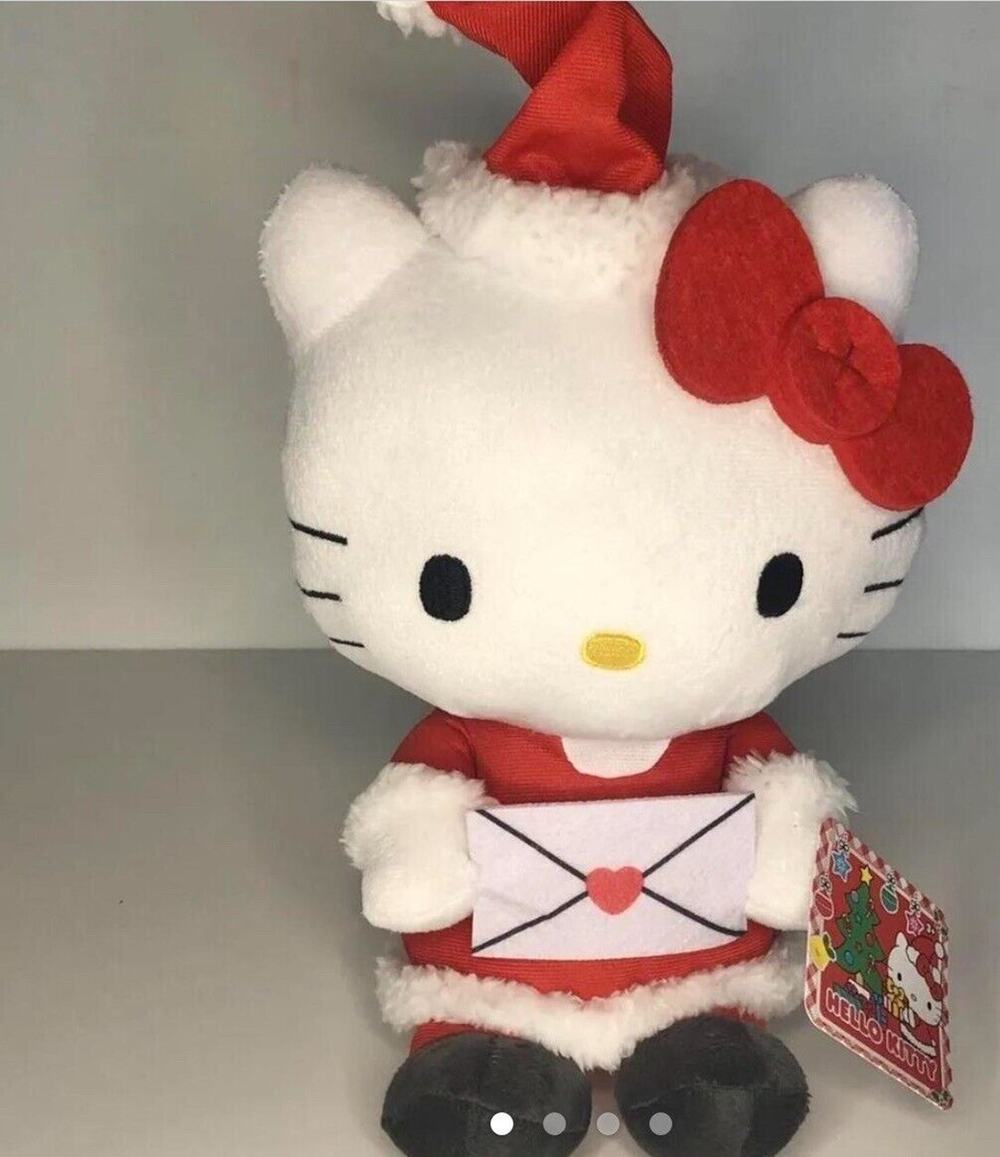 Hello Kitty plush w/ Santa hat Christmas stuffed animal gift Sanrio